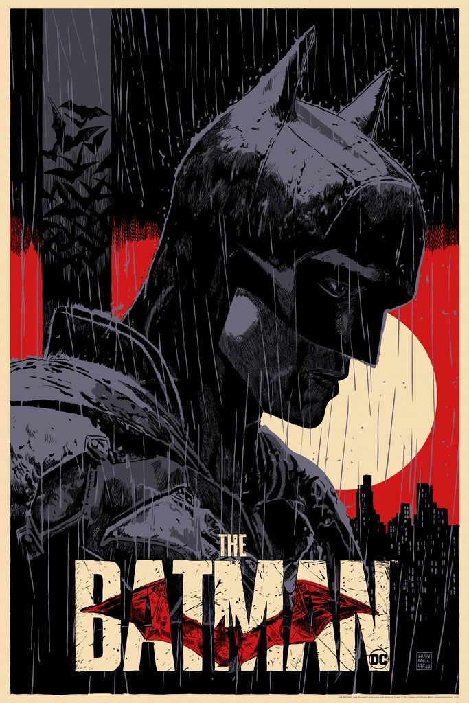 Dramatic Batman movie poster artwork