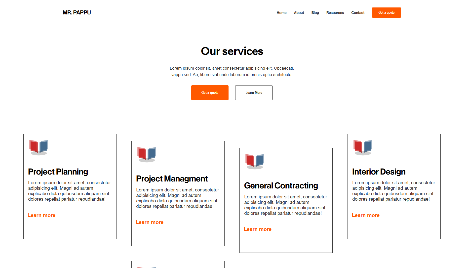 Hems Constructions - An Orange-Themed Construction Company Website